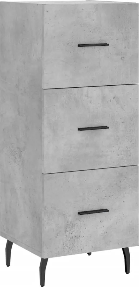 vidaXL betonszürke szerelt fa tálalószekrény 34,5 x 34 x 90 cm
