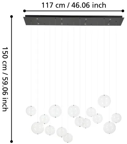 Eglo 390334 - LED Dimmelhető csillár zsinóron ESPARDELLO 8xLED/4,2W/230V 3000K