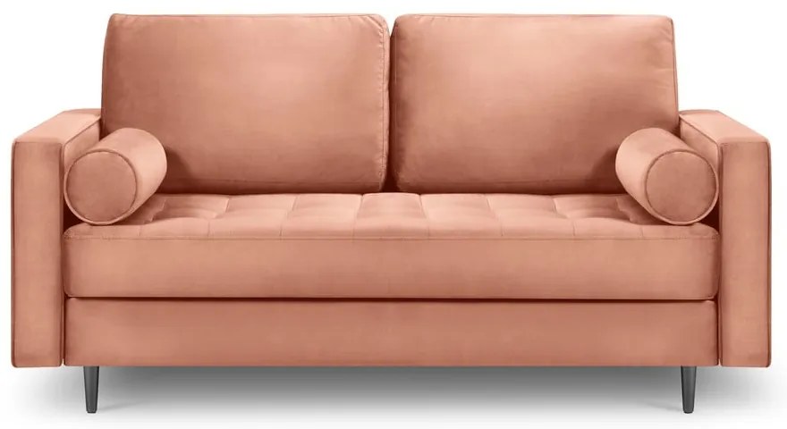 Santo rózsaszín bársonykanapé, 174 cm - Milo Casa