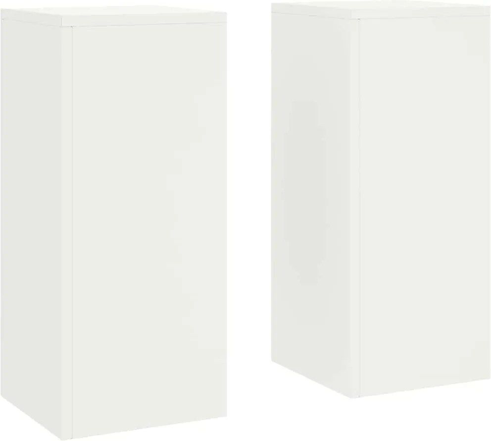 vidaXL Növényállvány 2 pcs Fehér 24 x 24 x 55 cm Acél