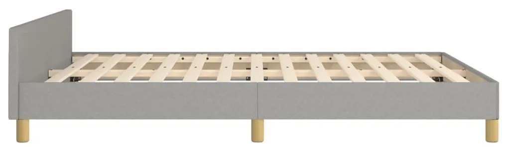 világosszürke szövet ágykeret matrac nélkül 140 x 190 cm