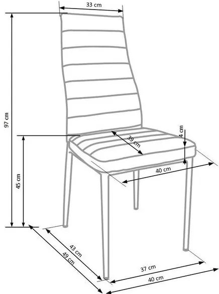 K-70 étkezőszék fehér