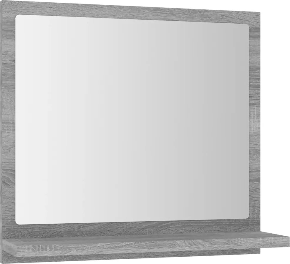 vidaXL szürke sonoma színű szerelt fa fürdőszobatükör 40x10,5x37 cm
