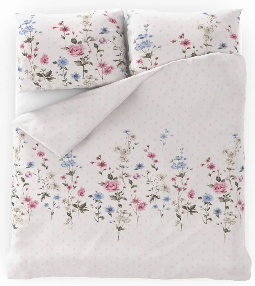 Kvalitex Pamut ágynemő Delux Louka rózsaszín, 240 x 220 cm, 2 db 70 x 90 cm