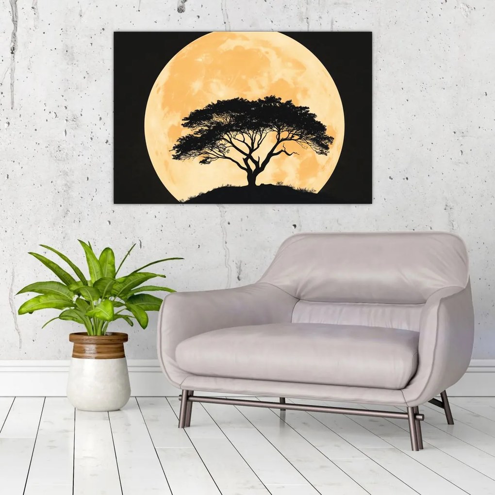 Kép – Fa arany teliholdban II. (90x60 cm)