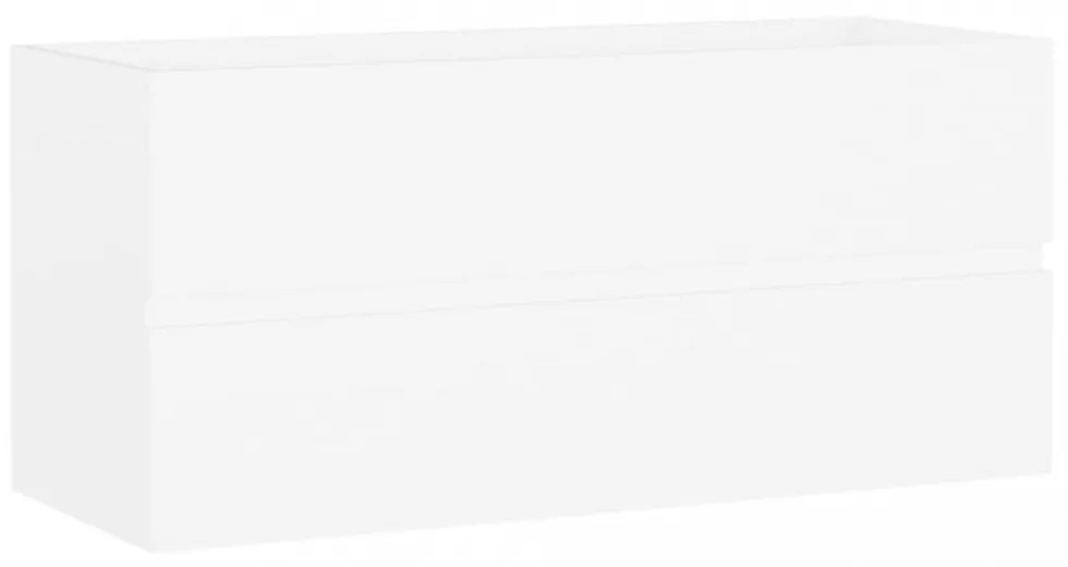 fehér szerelt fa mosdószekrény 100 x 38,5 x 45 cm