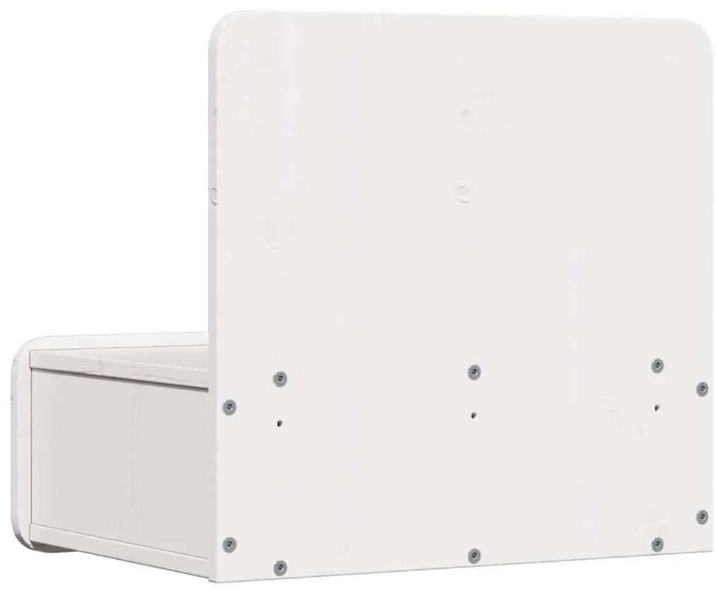 Éjjeli asztal 2 pcs Fehér 44 x 32.5 x 40 cm Tömör fenyőfa