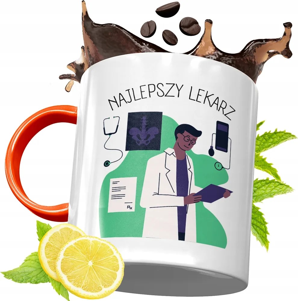 Narancssárga Bögre Doktornak Tökéletes Ajándék fényképes nyomtatással