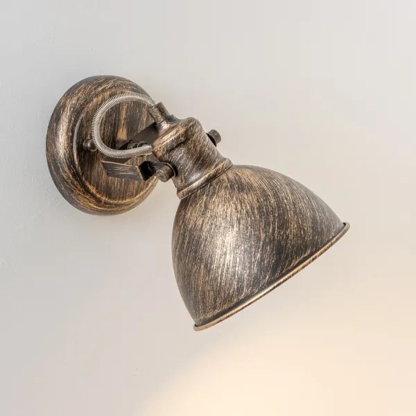 Brilagi - Fali spotlámpa TECHNO 1xE27/60W/230V bronz/patinás