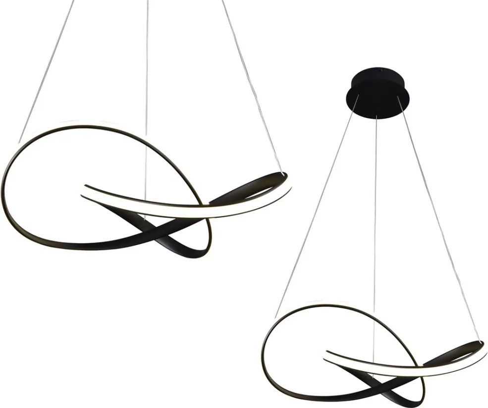 MILAGRO ML6771 CAPPIO Modern Led Függesztett Lámpa Fekete LED IP20