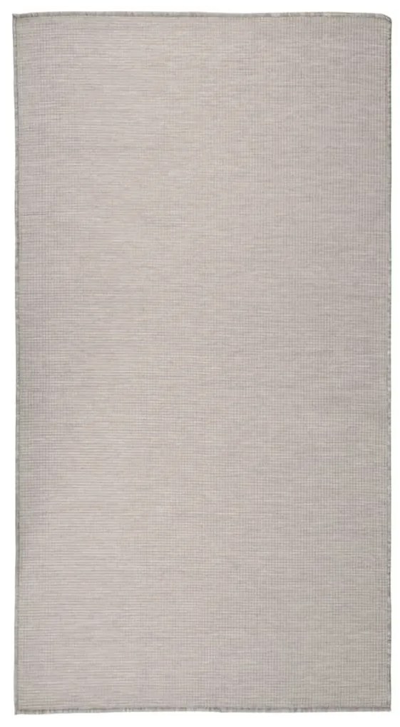 tópszínű lapos szövésű kültéri szőnyeg 80 x 150 cm