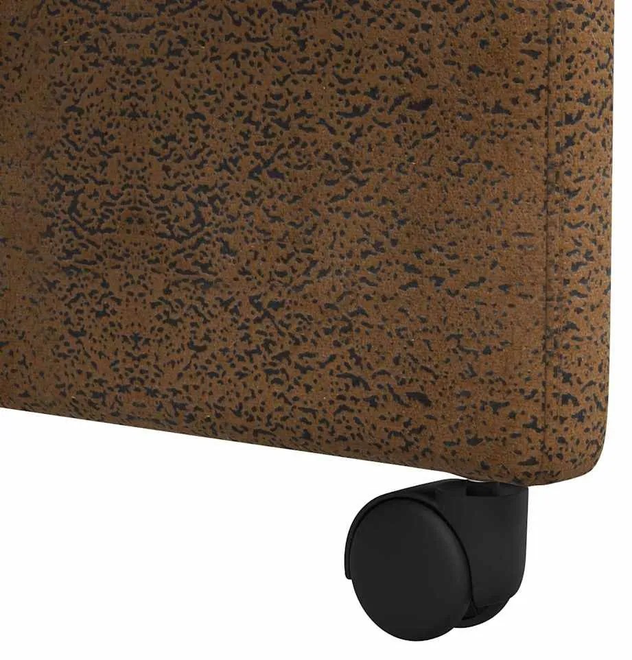 Kerekes Étkező Székek 2 pcs Barna 57 x 67 x 95 cm Műbőr velúr