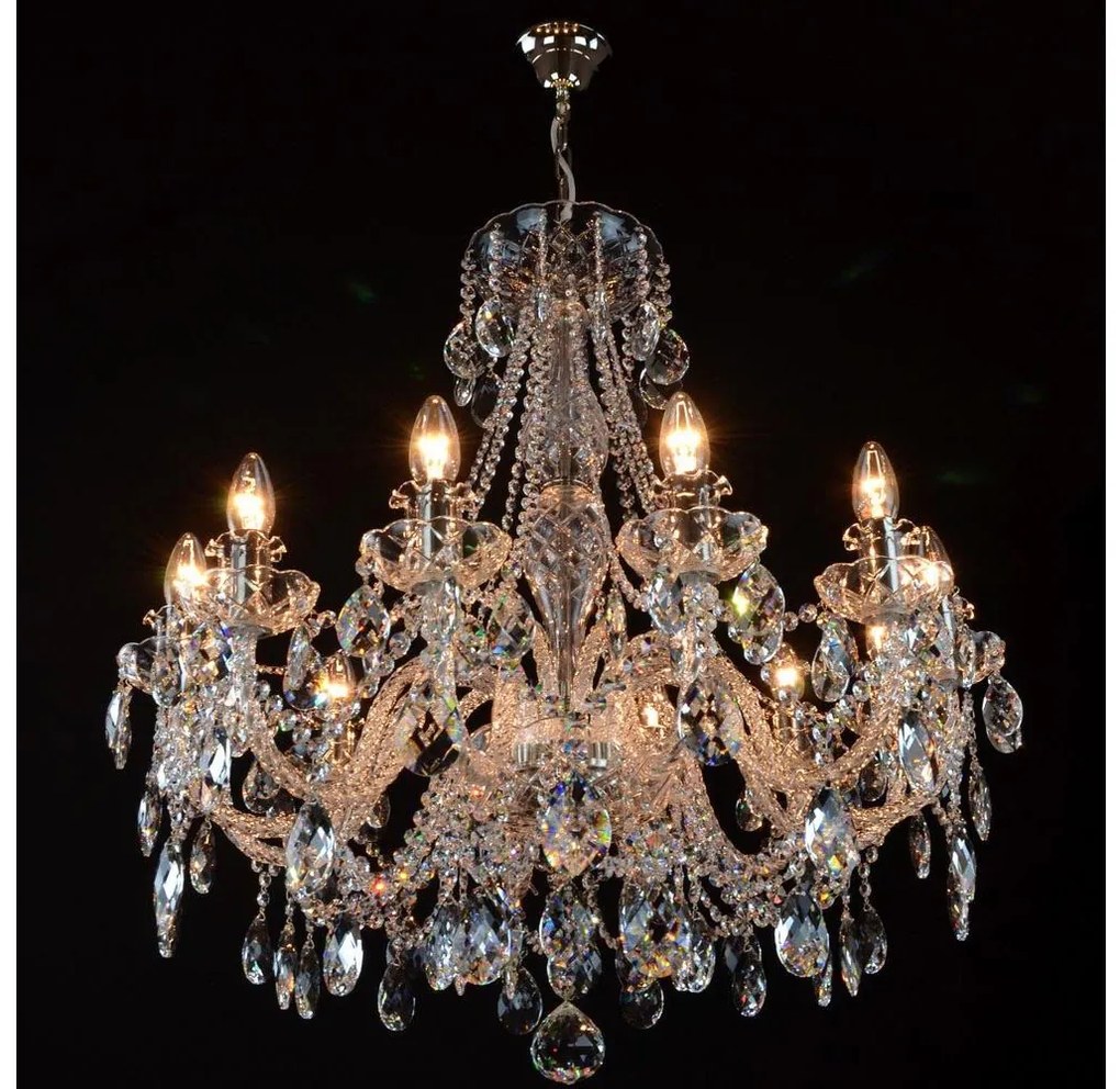 Wranovsky JWZ124122101 - IMPERIAL kristály csillár láncon, 12xE14/40W/230V