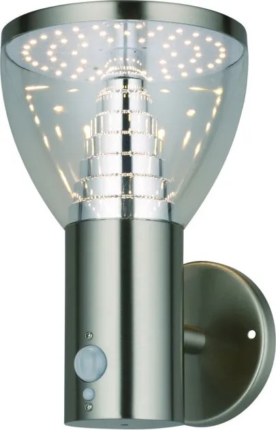 ENDON 92529 ALBA Modern Kültéri Fali Lámpa Átlátszó, Szálcsiszolt Acél LED IP44