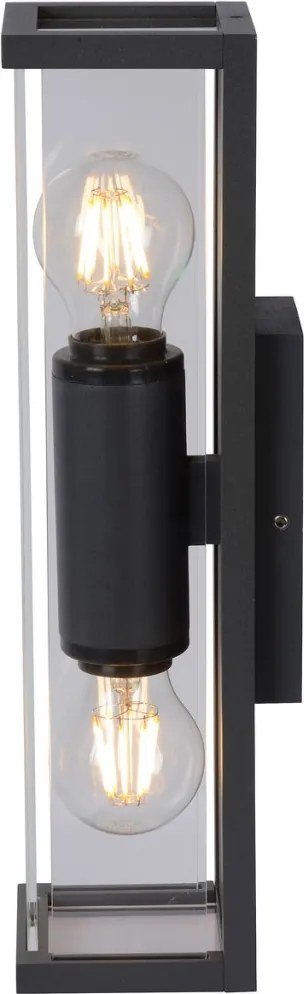 LUCIDE 27885-02-30 CLAIRE Modern Kültéri Fali Lámpa Antracit E27 IP44