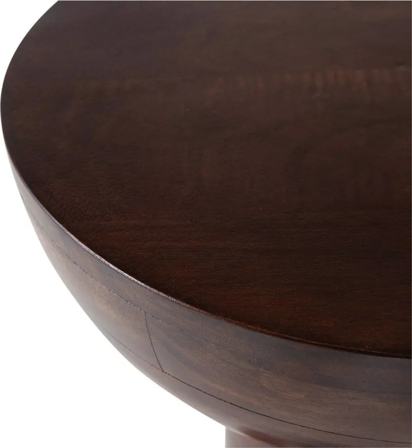 Mangófa kerek tárolóasztal ø 46 cm Emel – WOOOD