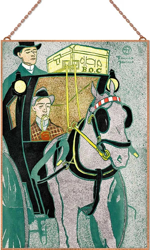Edward Penfield-B.O.C. üvegkép, falikép