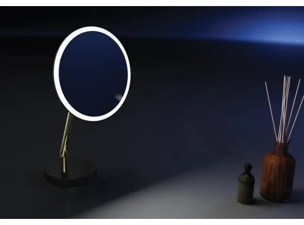Deante ADI_Z812-LED SILIA fürdőszobai tölthető kozmetikai tükör LED/5V 5000mAh 2700-6500K IP44
