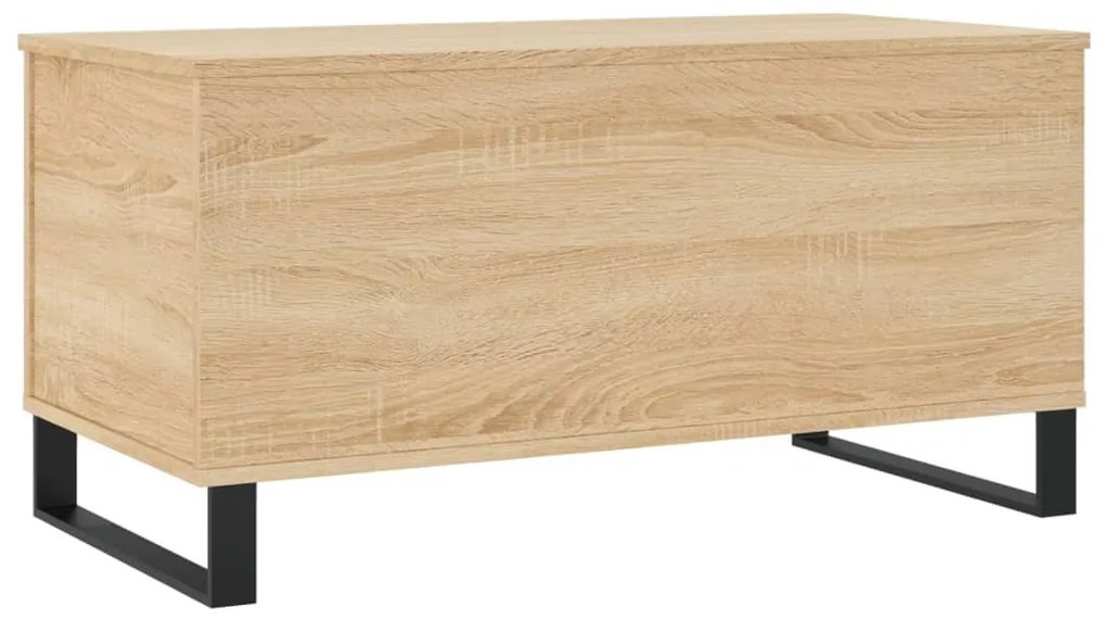 Sonoma tölgy színű szerelt fa dohányzóasztal 90x44,5x45 cm