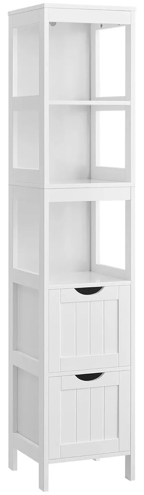 Fürdőszobai magas szekrény, fehér 30x30x141cm