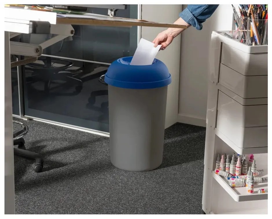 Kék műanyag szelektív szemetes fedél – Addis