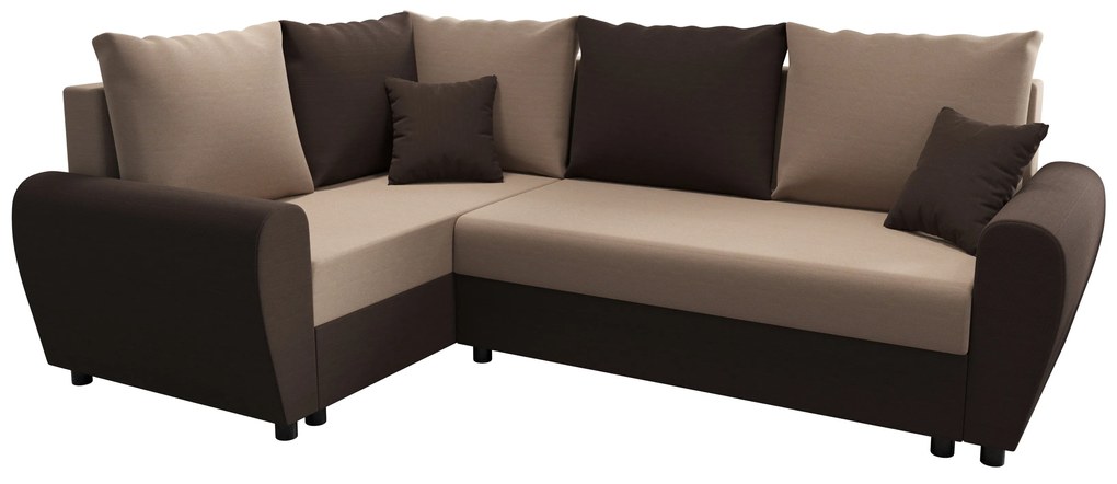 Sarok ülőgarnitúra Fleur Plus (sötétbarna + bézs) (B). 1057093