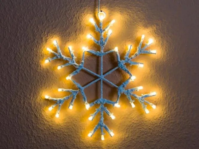 NEXOS Hópehely 36 LED Meleg fehér 30 cm