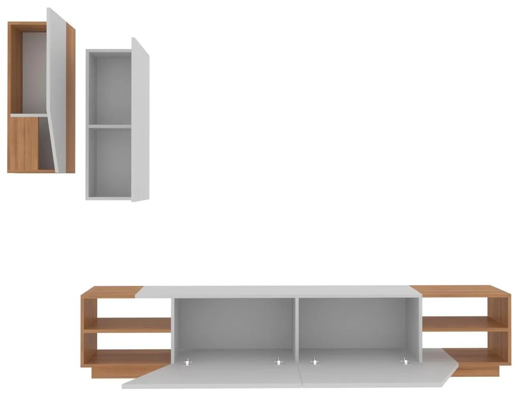 Nappali fal Ziva (fehér + teak)  . 1102661
