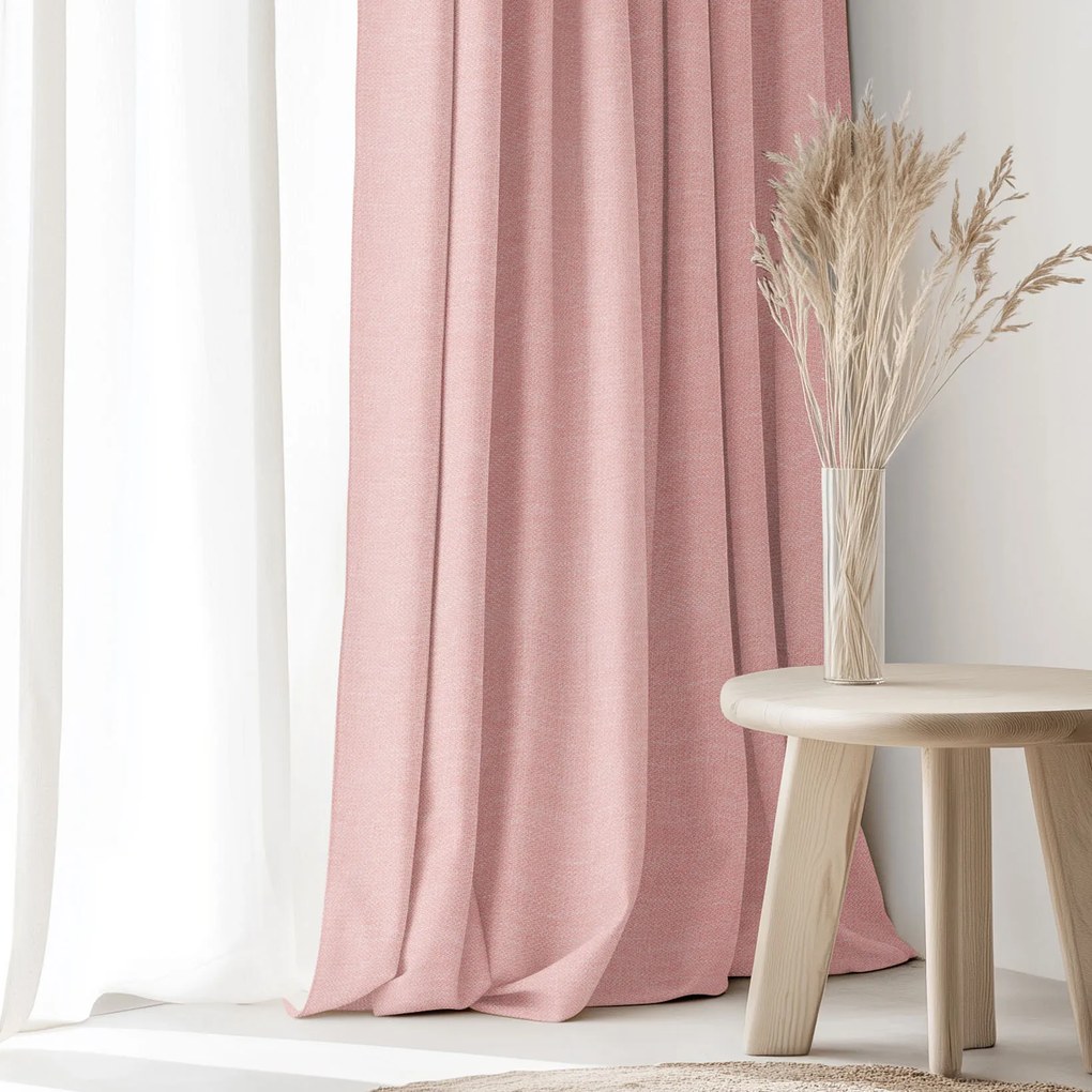 Goldea peru dekoratív drapéria - púderrózsaszín 140x135 cm