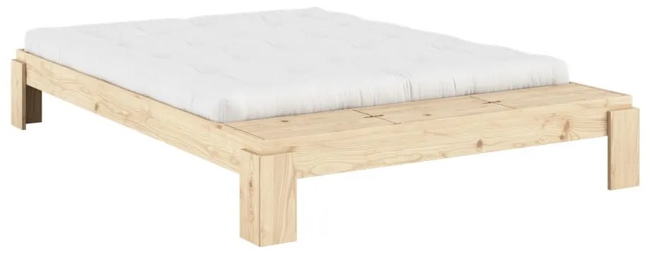 Natúr színű borovi fenyő franciaágy ágyráccsal 160x200 cm Layers – Karup Design