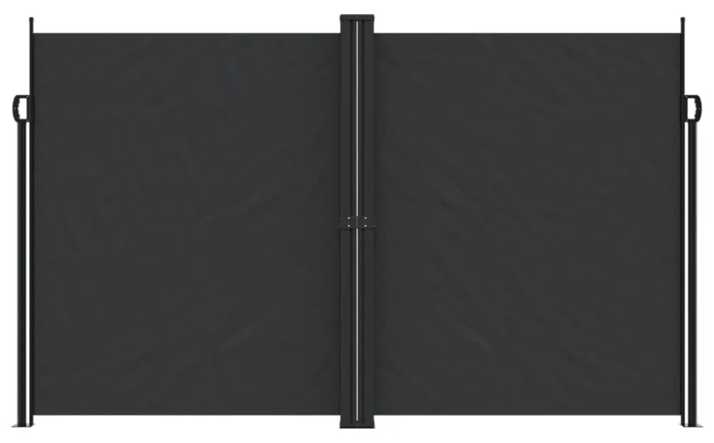 fekete behúzható oldalsó napellenző 200 x 600 cm
