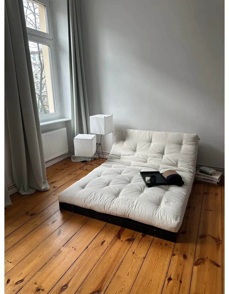 Sötétkék kinyitható kanapé 140 cm Roots Black Night – Karup Design
