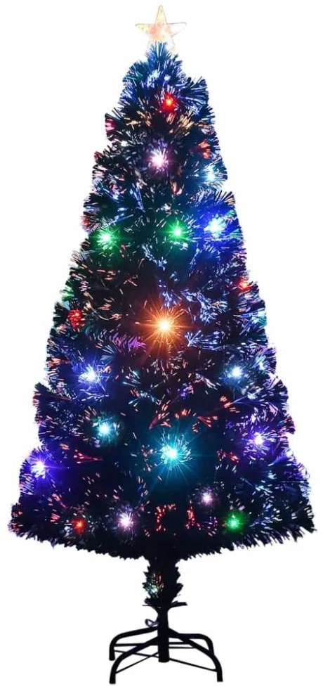 Optikai szálas műkarácsonyfa talppal/led fénnyel 120 cm