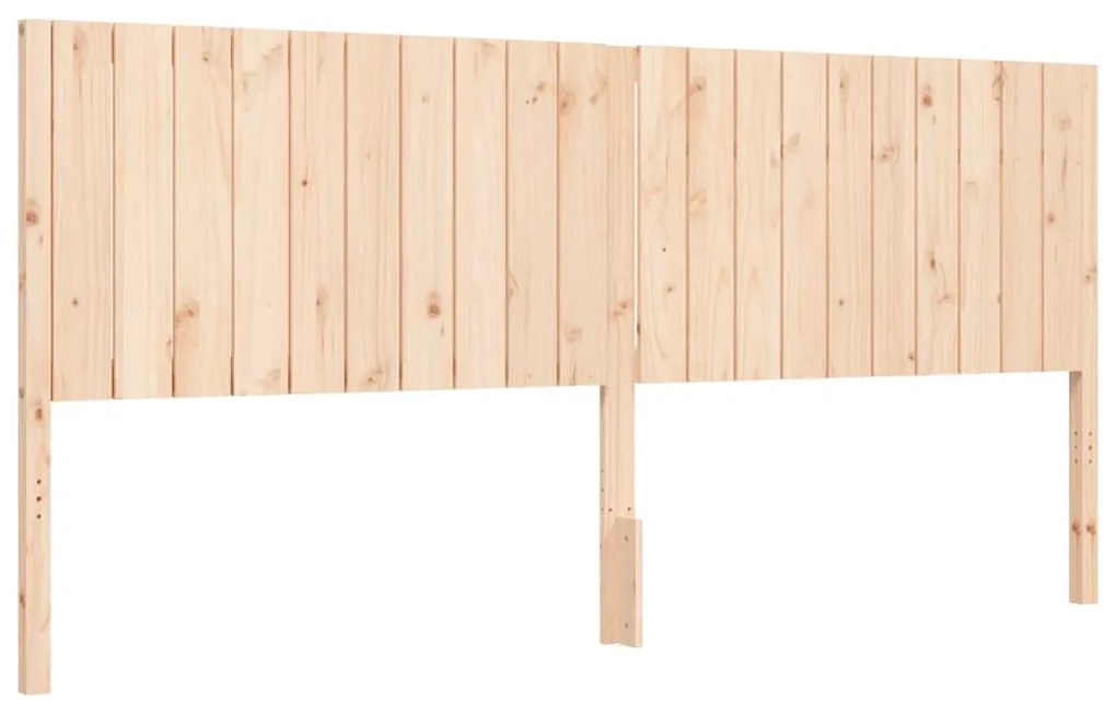 tömör fa ágykeret fejtámlával 200 x 200 cm