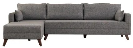 KORFU L-alakú sarokülőgarnitúra, szürke, balos