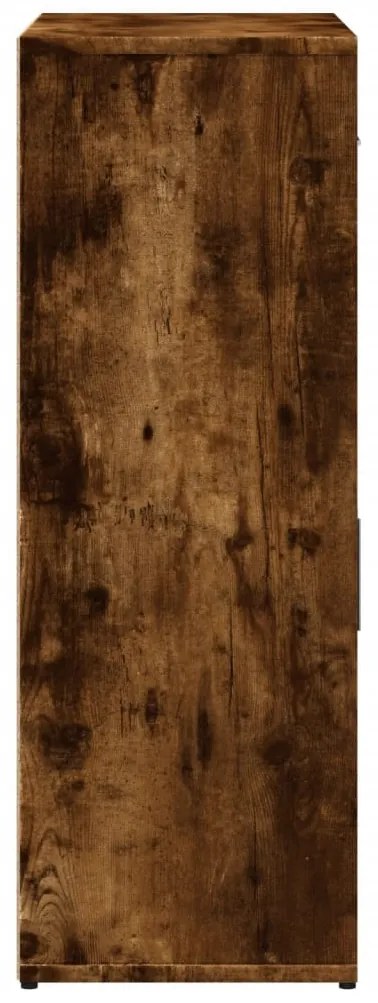 2 db füstös tölgy színű szerelt fa tálalószekrény 60x30x84 cm