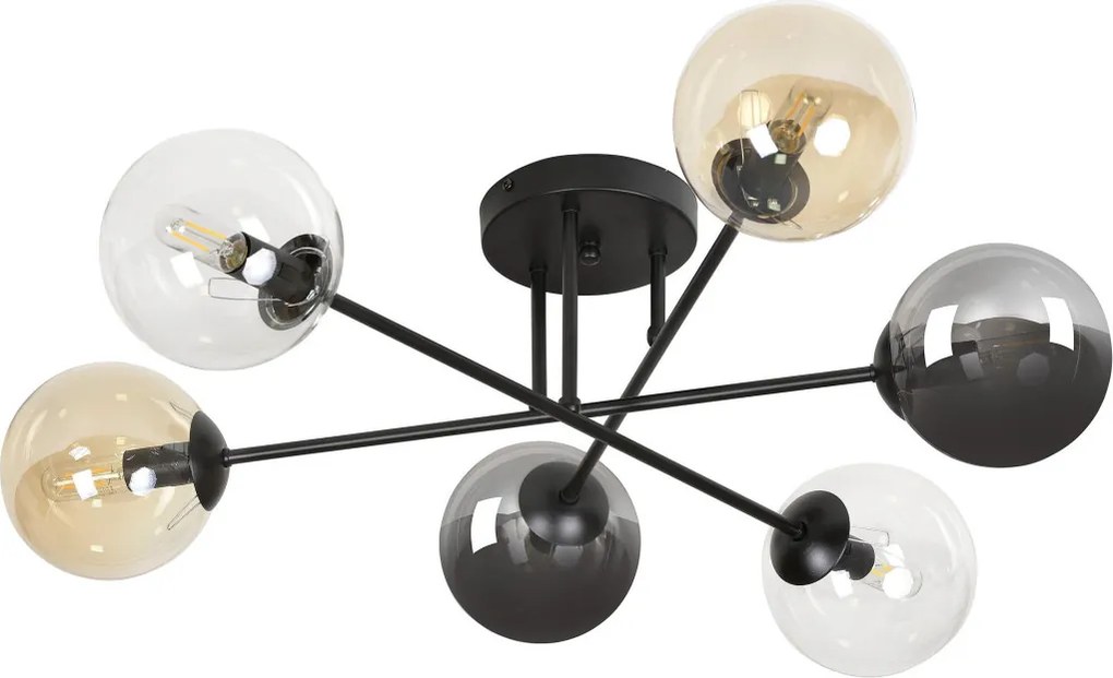 Emibig BRENDI 834/6B2 Plafonlámpa 6x3W/E14/T26 IP20