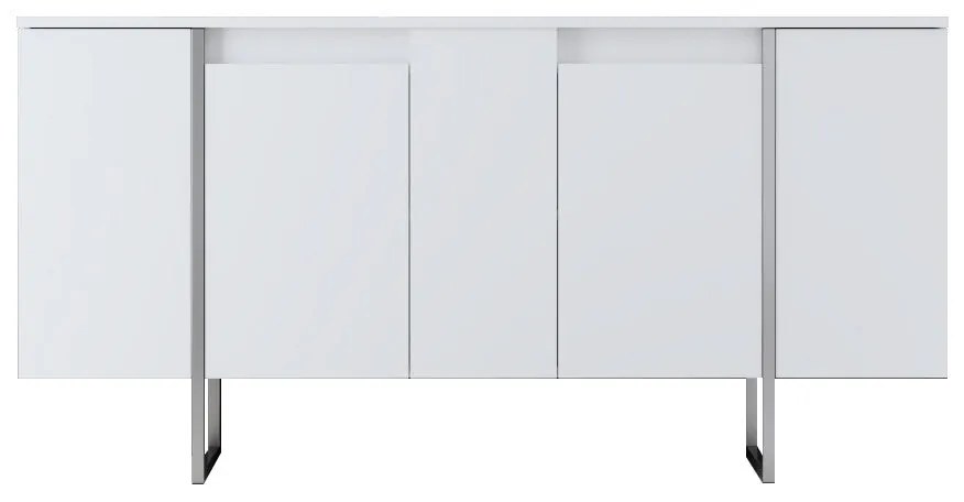 Konzolasztal Luxe - White, Silver