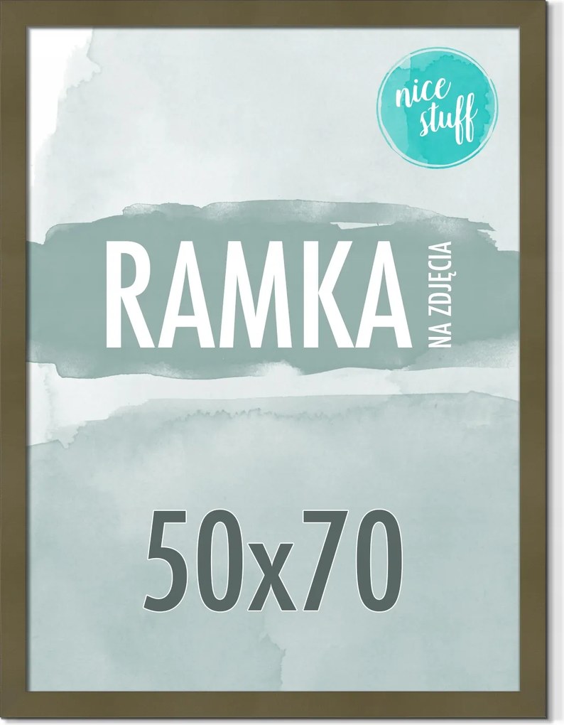 Képkeret 50x70 B2 Képkeret Fotó 70x50 sötét Olívazöld