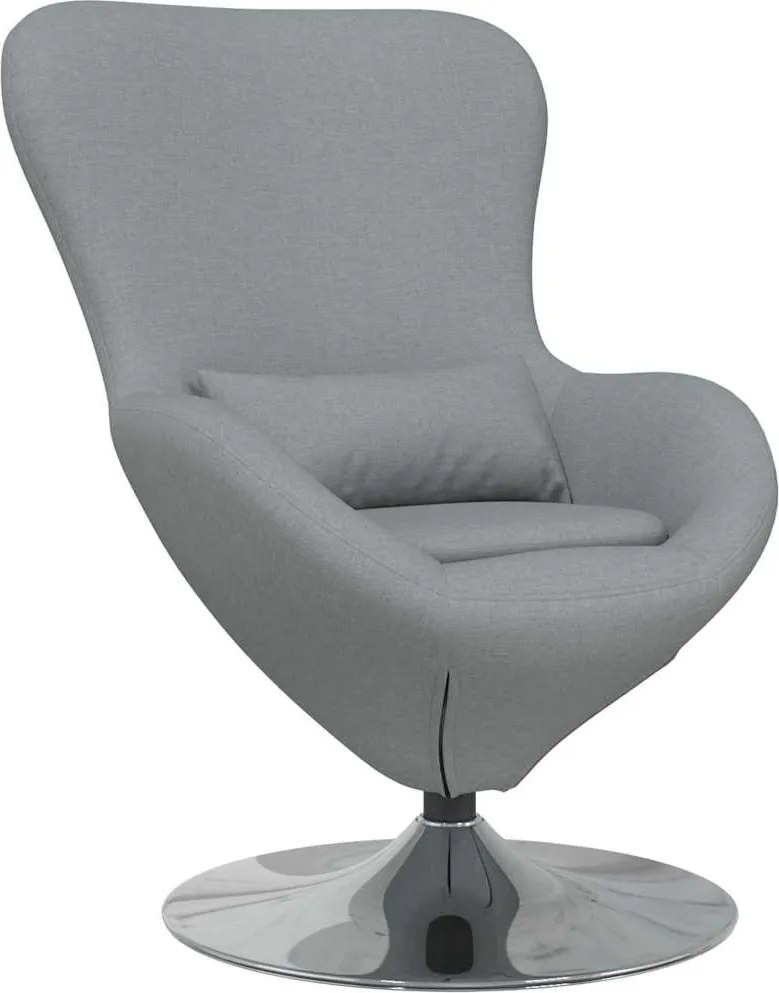 vidaXL Tojásfotel Világosszürke 63 x 73 x 90 cm szövet