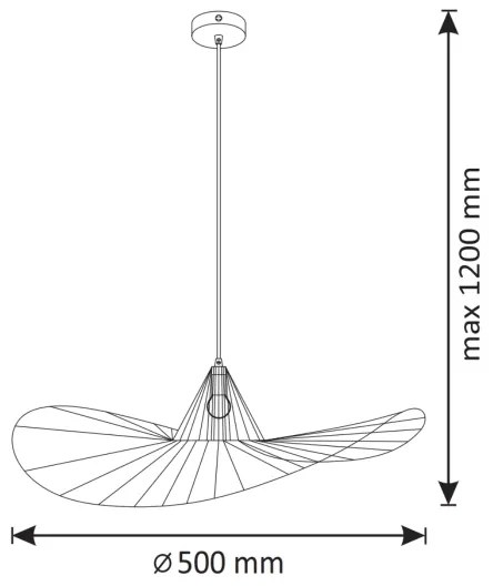 Csillár zsinóron ABANO 1xE27/20W/230V