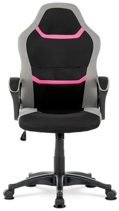 Gamer Irodai Forgószék Fekete Szövet Kárpittal, Rózsaszín Dekorral. KA-L611 BLUE