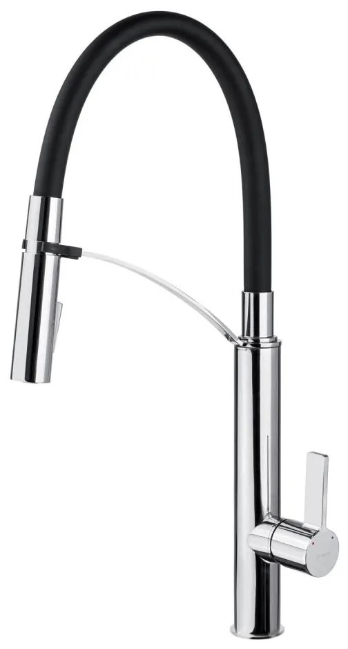 Deante BGB_B720 - Fekete/chrom GERBERA mosogató csaptelep flexibilis karos