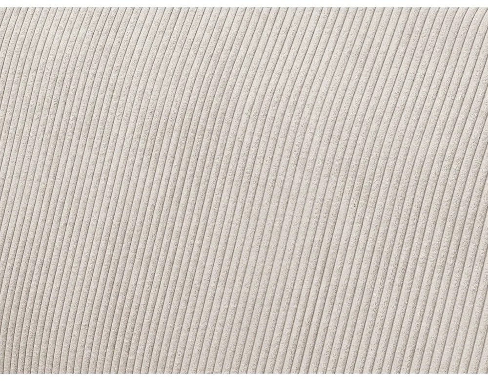 Krémszínű kordbársony kinyitható-tárolóhelyes sarokkanapé Voltaire – Bobochic Paris