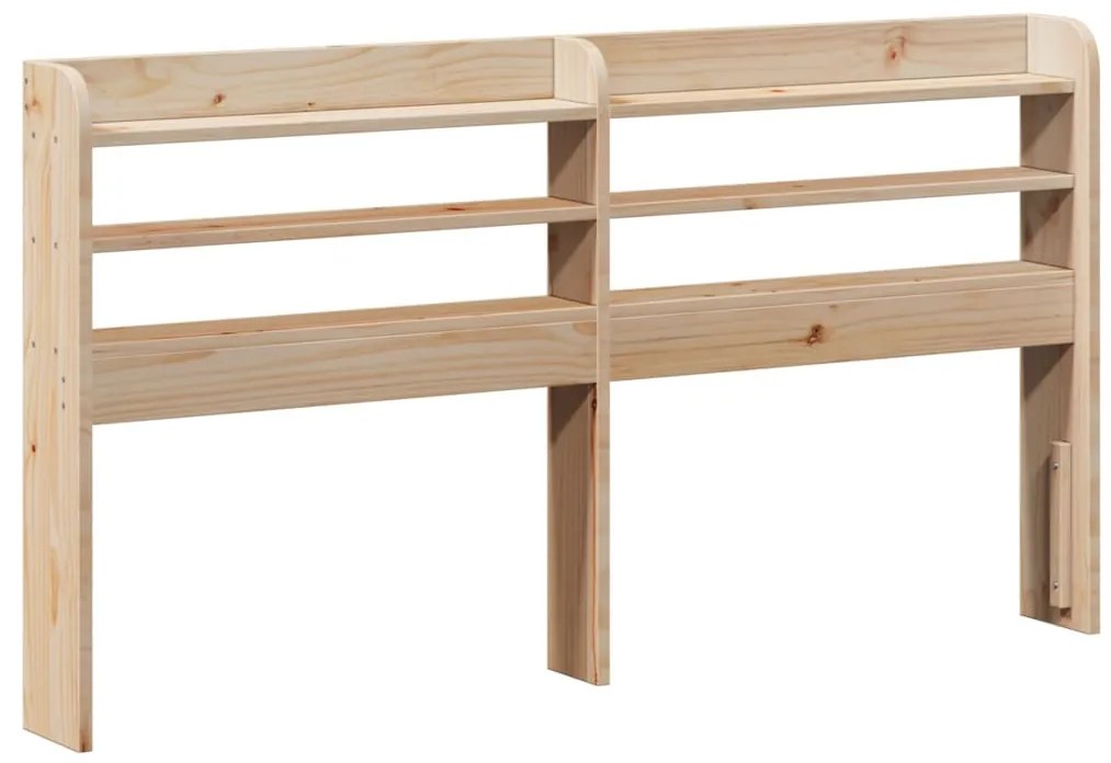 tömör fenyőfa fejtámla polcokkal 160 cm