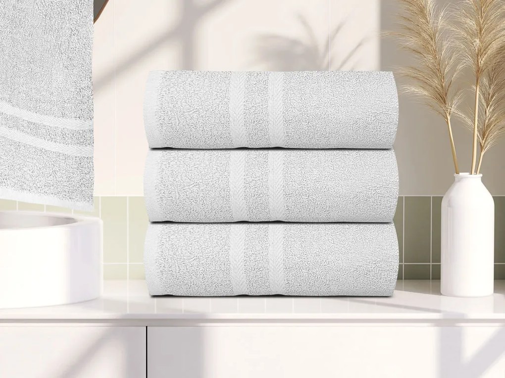 Basic fehér törölköző 50 x 80 cm, 100% pamut