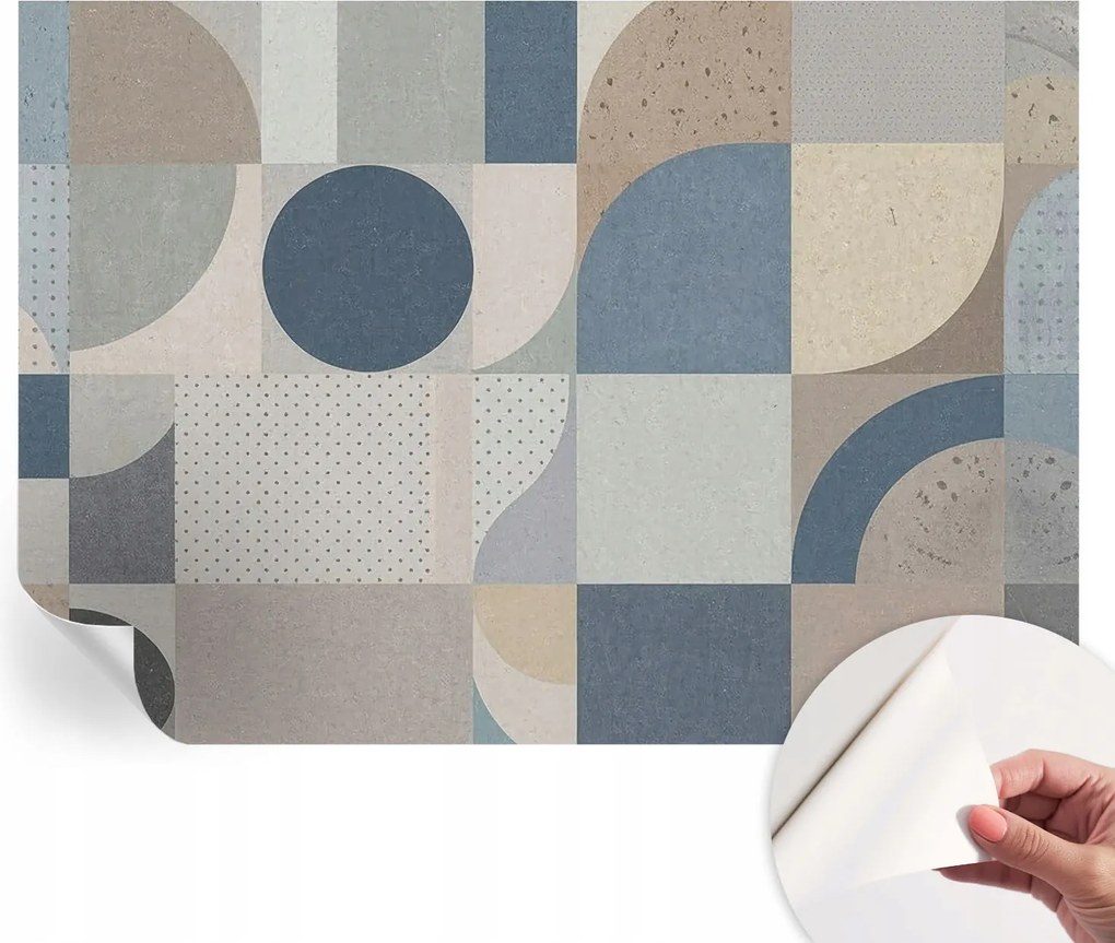 Öntapadós tapéta Fali furnér 3D geometrikus mozaik 312x219 cm