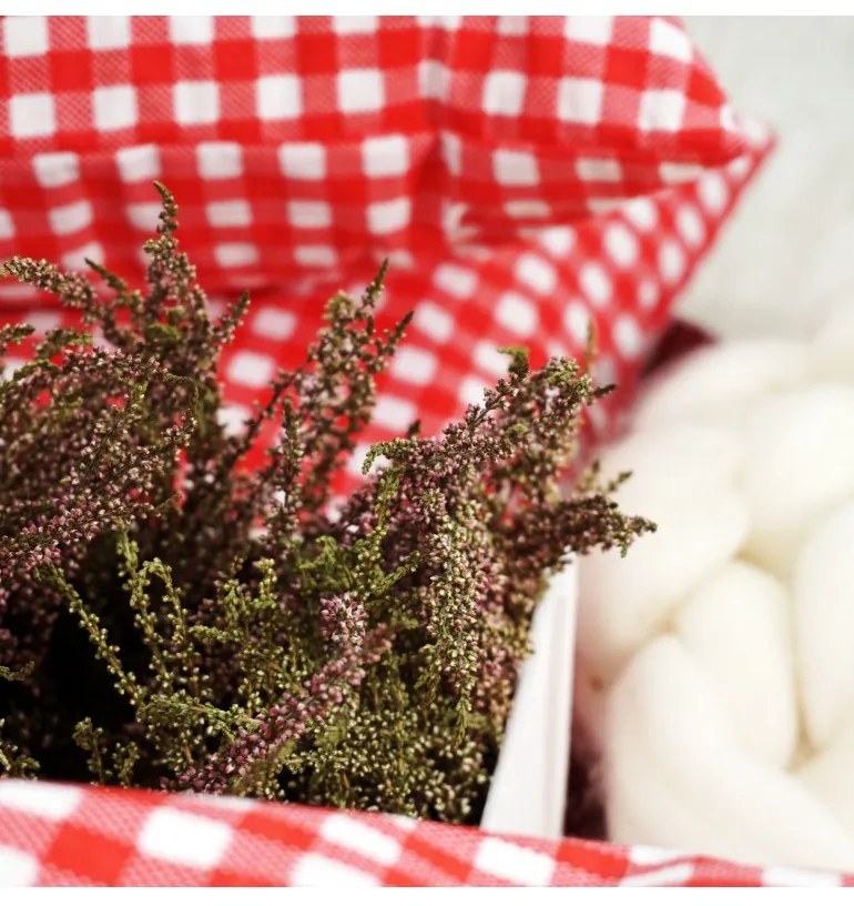 EMI Kockás piros ágyneműhuzat, Párna 50x70