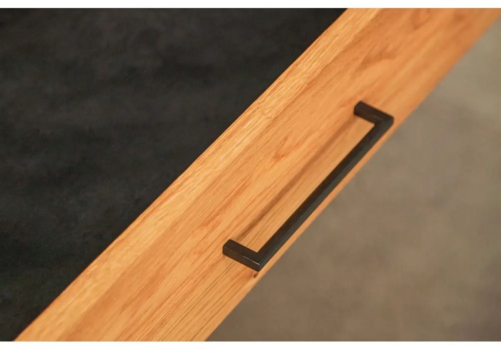 Natúr színű tölgyfa TV-állvány 90x50 cm Abies – The Beds