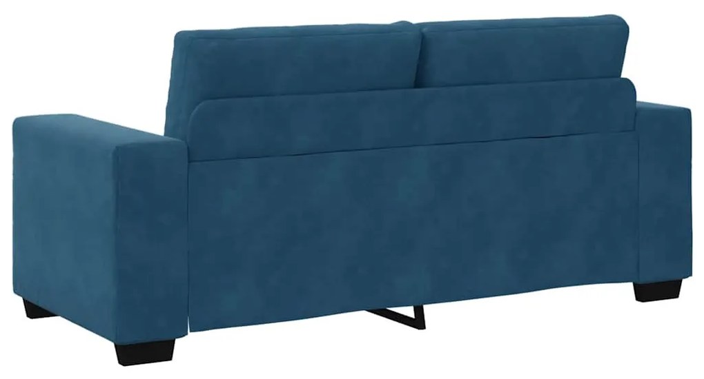 vidaXL kék bársony loveseat kanapé 140 cm
